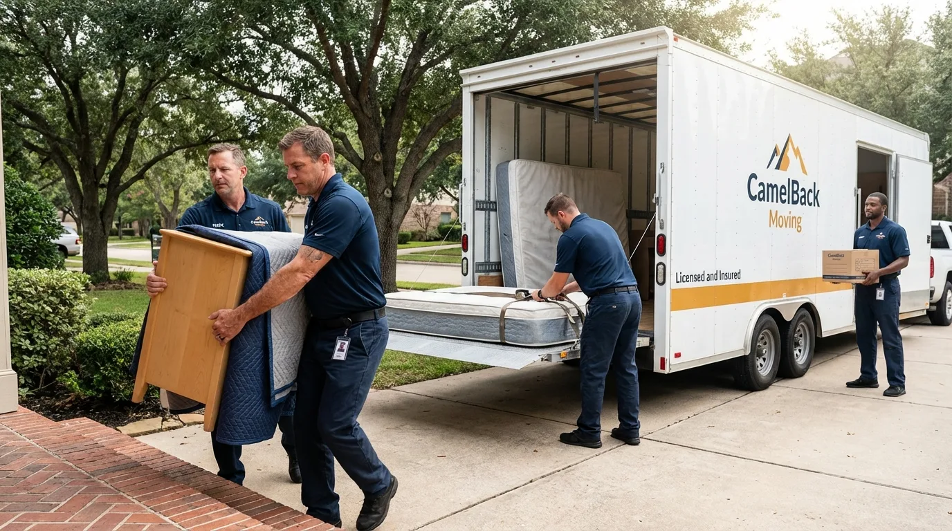 Crew loading residential truck for cross-state move from Zolfo Springs, FL