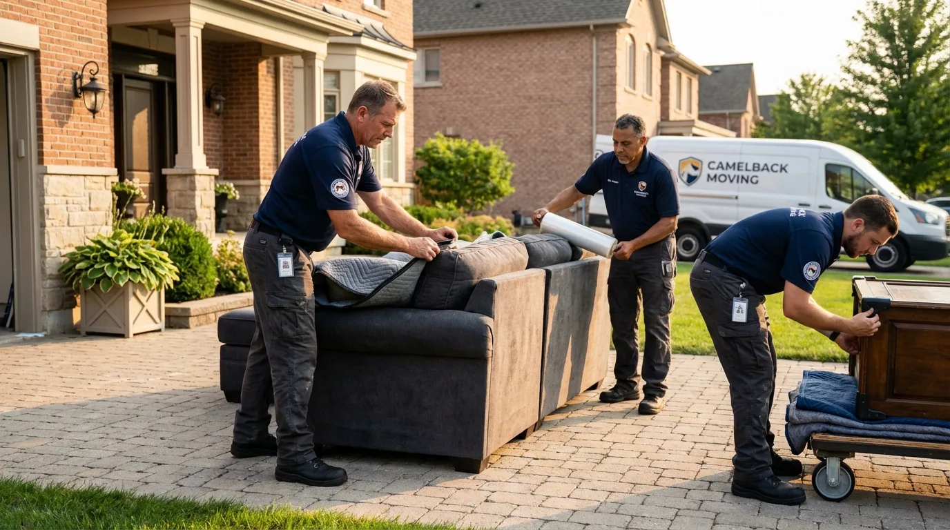Large estate moving crew wrapping furniture in Zolfo Springs, FL