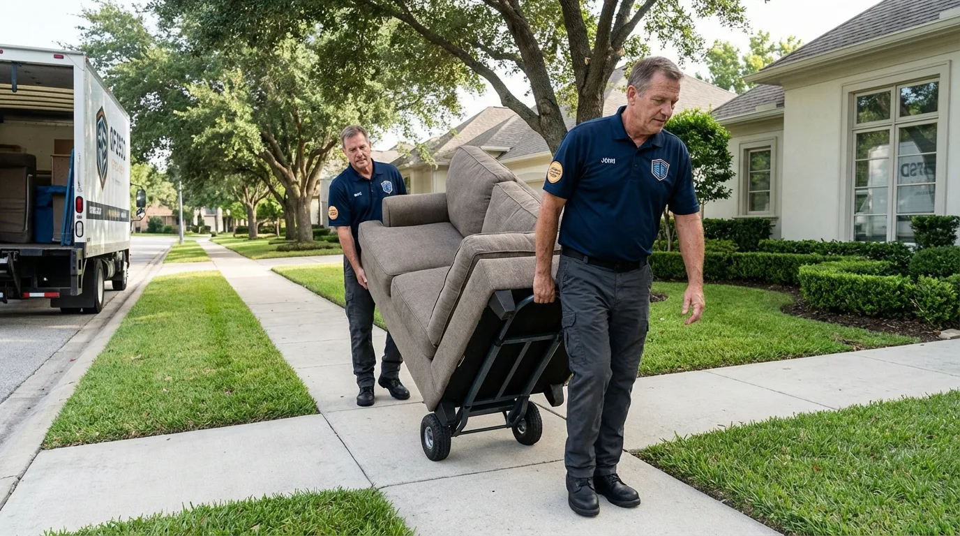 Local residential moving crew loading furniture in Zolfo Springs, FL