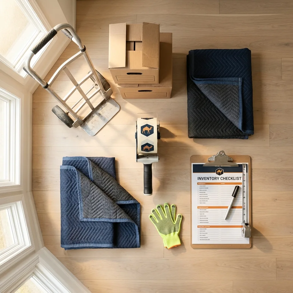 Professional moving supplies and packing materials layout for Zolfo Springs residential relocations